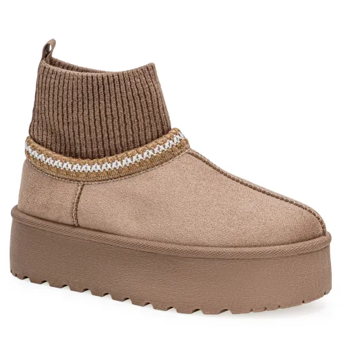 Platanitos Beige de Mujer modelo Calzado Dama Cchun Chily textiles mujer 2025091101542865447 Textil Sintético