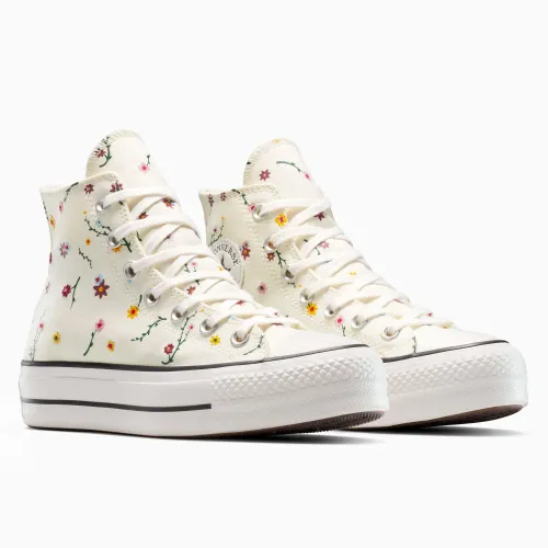 Converse Zapatillas Urbanas Mujer Ct As Lift Platform Embroidered Blooms