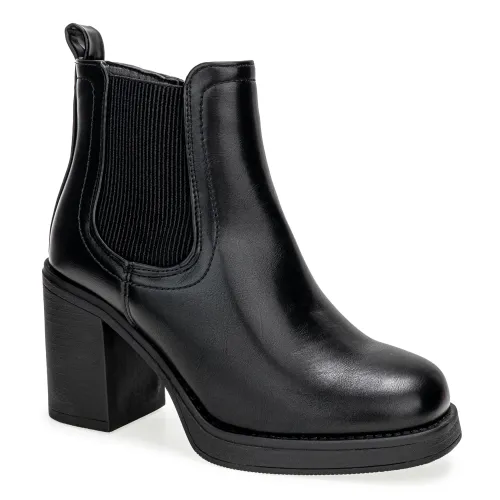 Platanitos Negro de Mujer modelo Botin Dama Bt Yere negros sintéticos mujer 2025091215032507789 Sintético Sintético