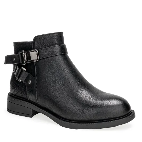 Platanitos Negro de Mujer modelo Botin Dama Bt Freda negros sintéticos mujer 2025091215032507843 Sintético Sintético