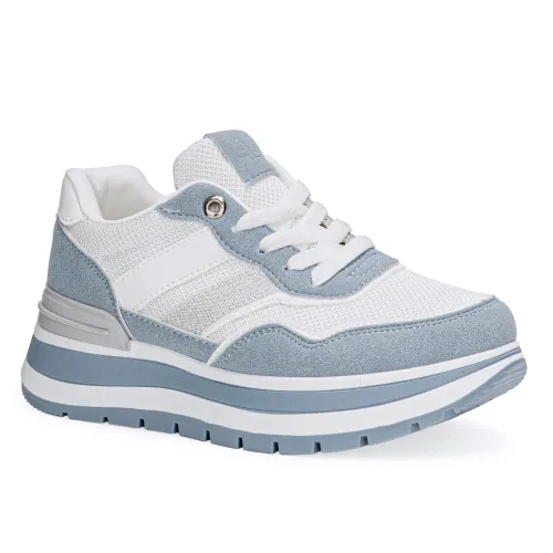 Just4u Celeste de Mujer modelo Zapatilla Dama Z Yamilet celestes blancos sintéticos mujer 2025091220031322505 Sintético Sintético