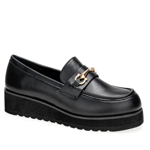 Platanitos Negro de Mujer modelo Mocasin Dama M Vail negros sintéticos mujer 2025091220055547185 Sintético Sintético