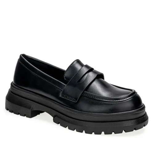 Platanitos Negro de Mujer modelo Mocasin Dama M Aban negros sintéticos mujer 2025091220055547203 Sintético Sintético