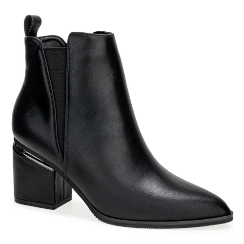 Platanitos Negro de Mujer modelo Botin Dama Bt Gian negros sintéticos mujer 2025091220055547365 Sintético Sintético