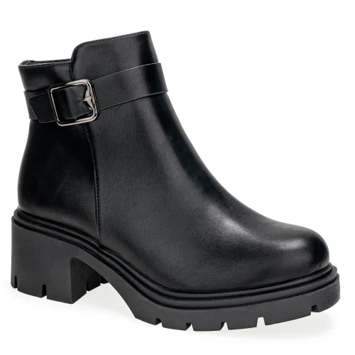 Platanitos Negro de Mujer modelo Botin Dama Bt Haid negros sintéticos mujer 2025091220055547383 Sintético Sintético