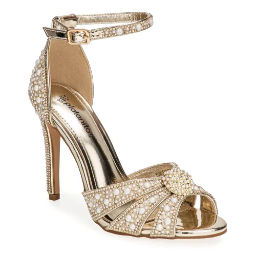 Platanitos Dorado de Mujer modelo Calzado Fiesta Dama F Kristen dorados sintéticos mujer 2025091221532335634 Sintético Sintético