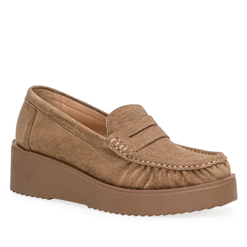 Platanitos Marron de Mujer modelo Mocasin Dama M Bruna marrones claros sintéticos mujer 2025091221532335868 Sintético Sintético