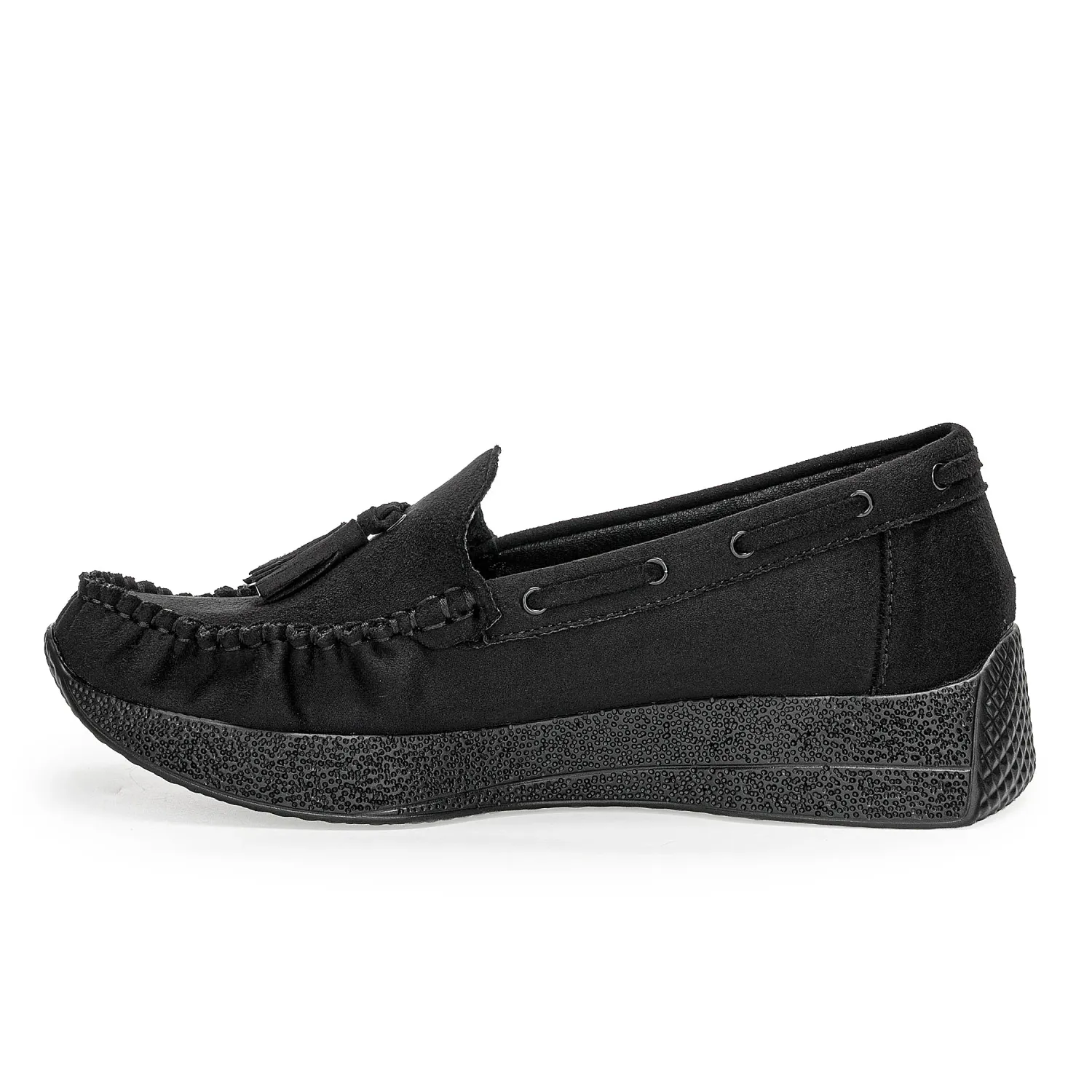 Platanitos Mocasin Platanitos Dama M Halime color negro | Platanitos