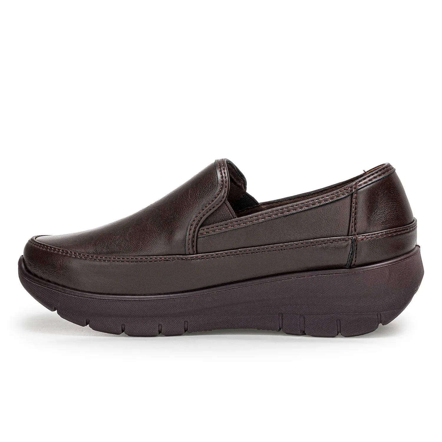 Calzado Platanitos Dama Ct Diella color marron oscuro. | Platanitos