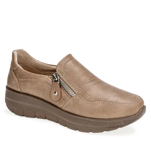 Platanitos  de Mujer modelo Calzado Dama Ct Yaril topos mujer 2025091519185697634 Cuero Sintético