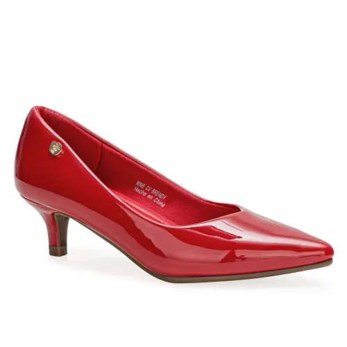 Platanitos Rojo de Mujer modelo Calzado Vestir Dama Cv Brendy rojos rojas roja sintéticos mujer 2025091521292957028 Sintético Sintético