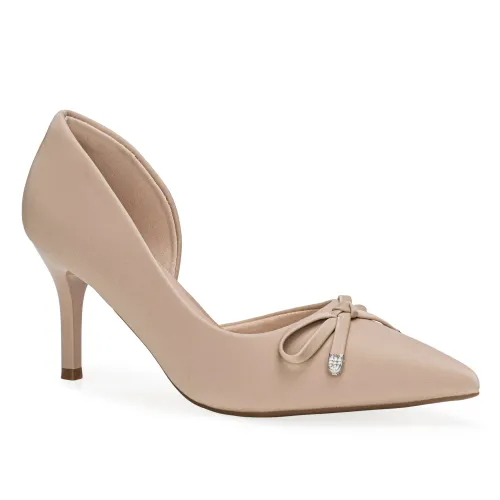 Platanitos Beige de Mujer modelo Calzado Vestir Dama Cv Lupe pieles sintéticos mujer 2025091521292957316 Sintético Sintético