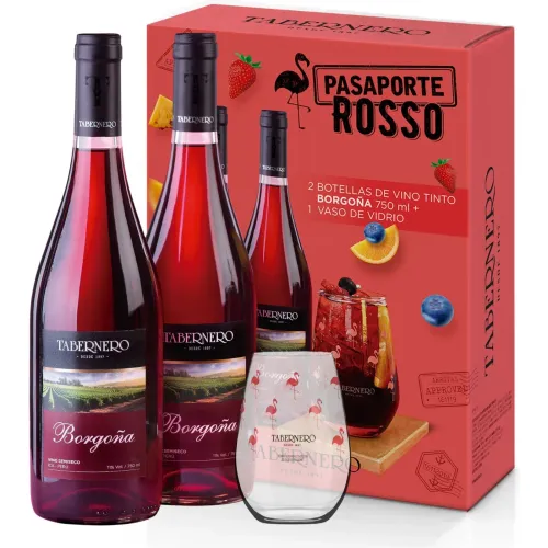 TABERNERO Varios Pack Tabernero Pasaporte Rosso Vino Tinto Borgoña 2un + Vaso