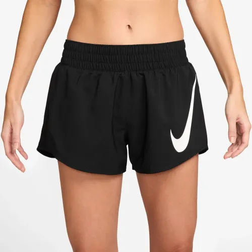 Mujer Nike Negro Short Running Mujer Dri-Fit One Swoosh Hbr 3in - Con Forro Interior