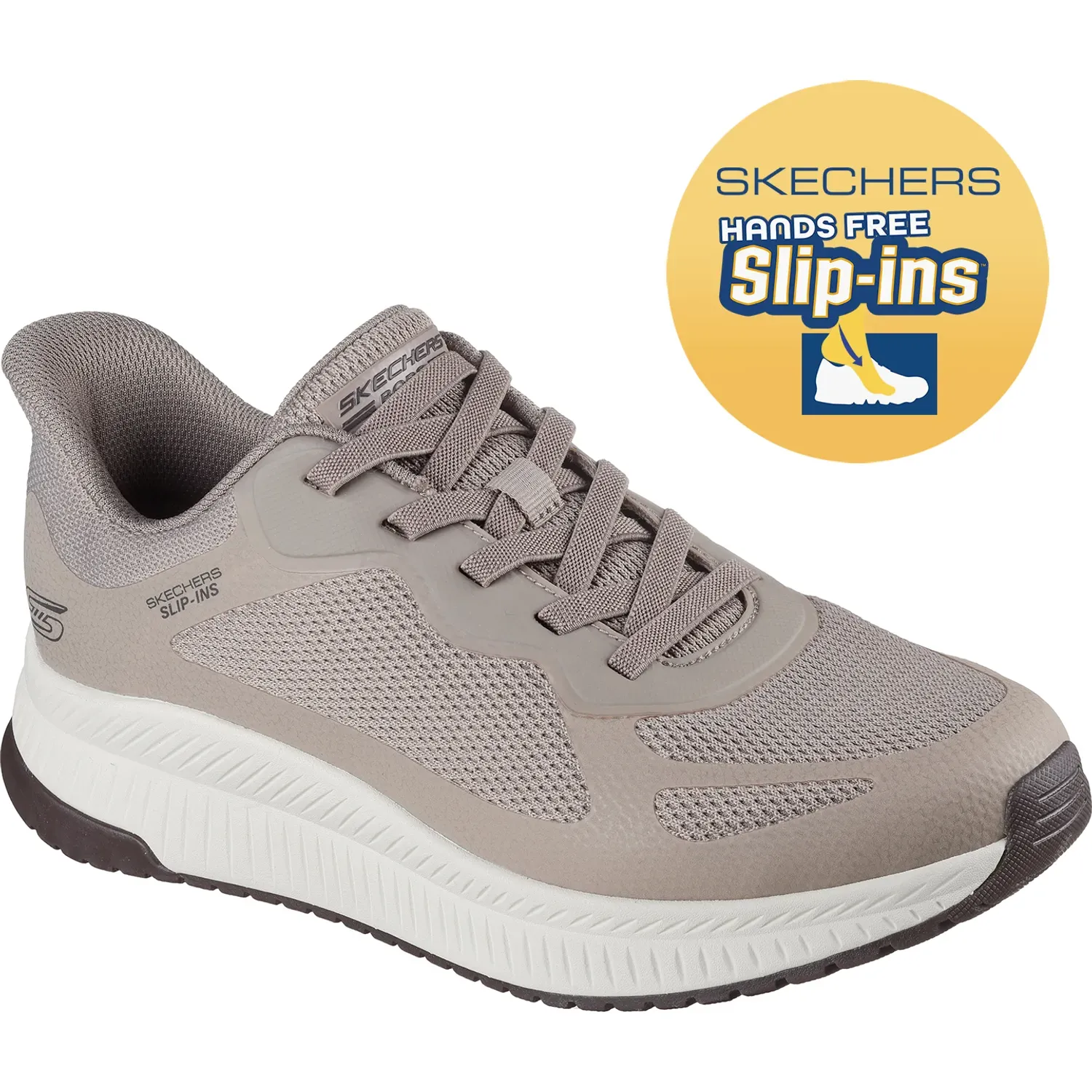 Skechers Zapatillas Skechers Urbanas Hombre Bobs Squad 4 Slips-Ins color beige | Platanitos