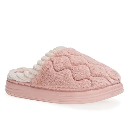 Platanitos Rosado de Mujer modelo Pantufla Dama P Nieve rosados textiles mujer 2025091812145666415 Textil Sintético