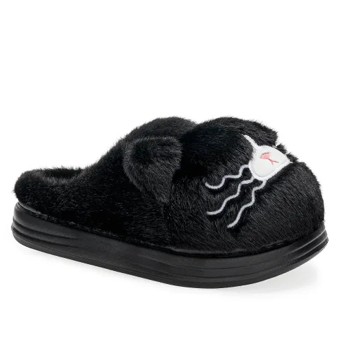 Platanitos Negro de Mujer modelo Pantufla Dama P Nala negros textiles mujer 2025091812145666523 Textil Sintético