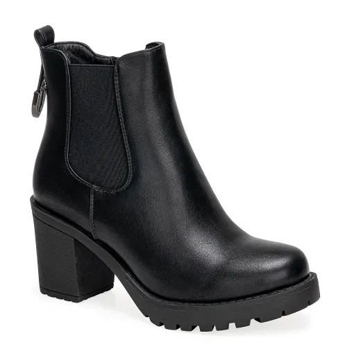 Platanitos Negro de Mujer modelo Botin Dama Bt Kirim negros sintéticos mujer 2025091812162679681 Sintético Sintético