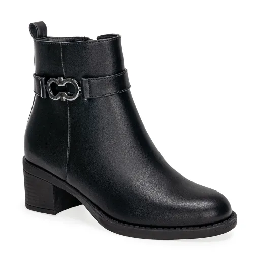 Platanitos Negro de Mujer modelo Botin Dama Bt Caro negros sintéticos mujer 2025091812162679708 Sintético Sintético