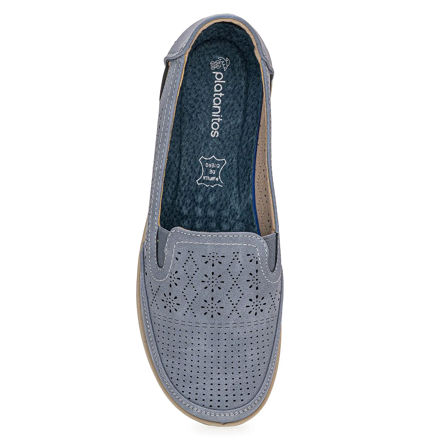 Calzado Platanitos Dama C Rosenda color celeste | Platanitos