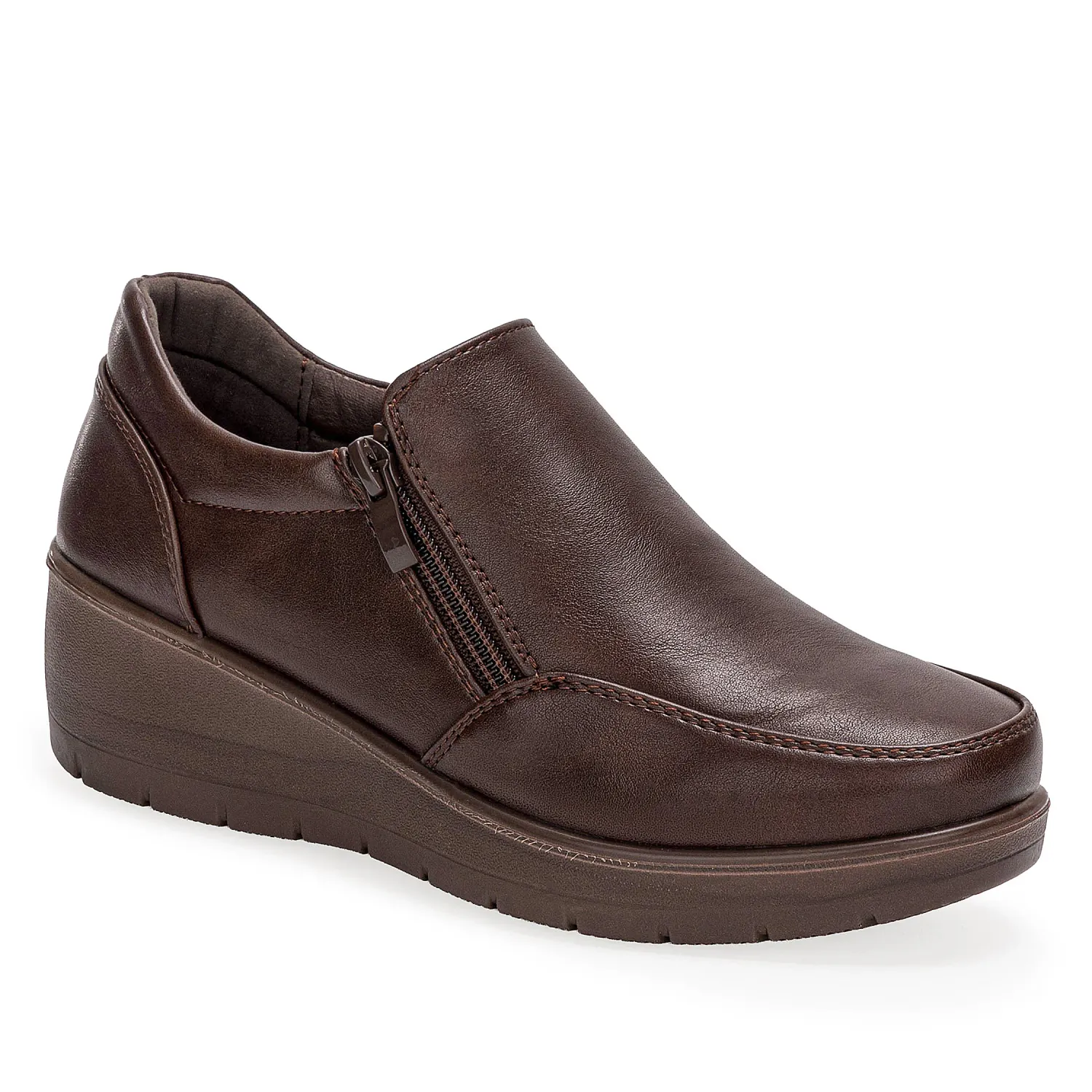 Calzado Platanitos Dama Cw Olivia color marron oscuro. | Platanitos