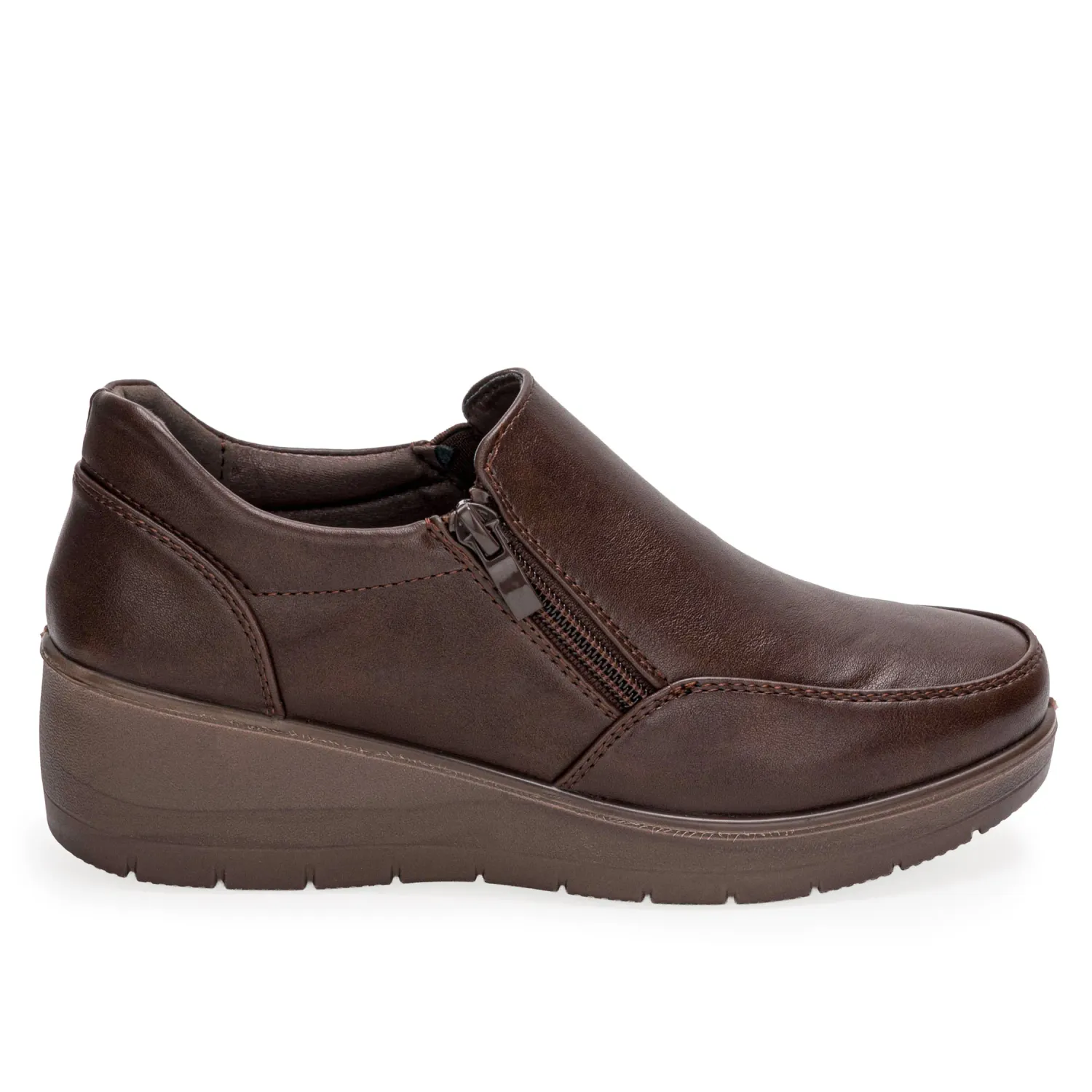 Calzado Platanitos Dama Cw Olivia color marron oscuro. | Platanitos