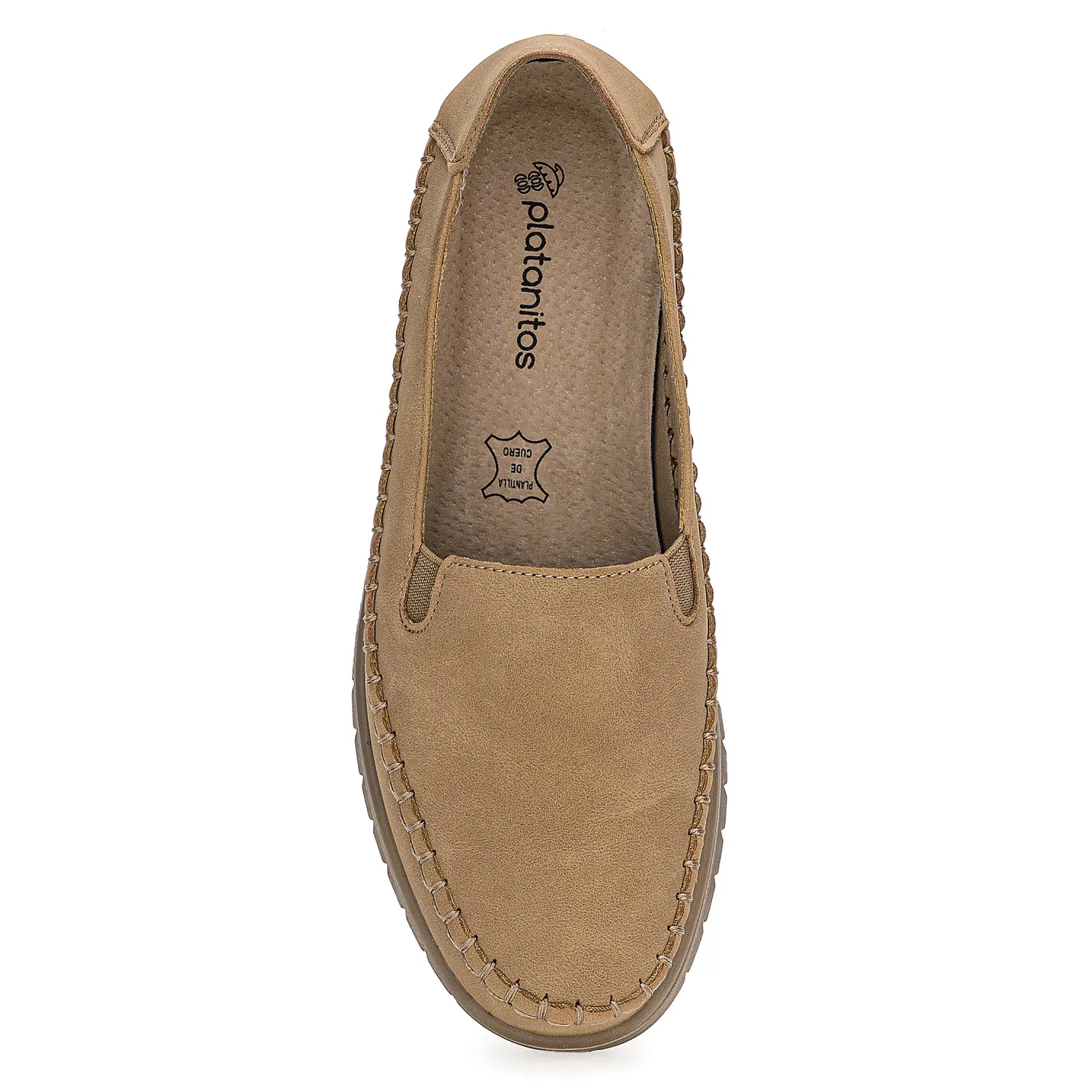 Calzado Platanitos Dama Ct Nora color marron claro | Platanitos