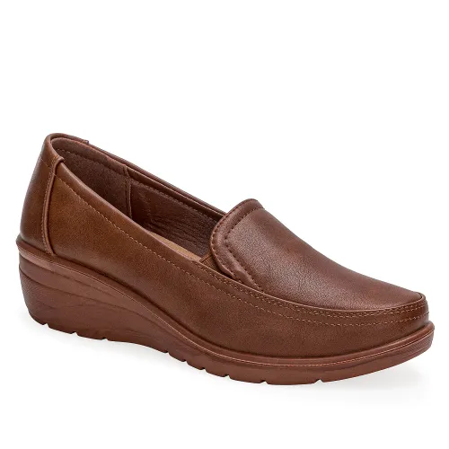 Platanitos Marron de Mujer modelo Calzado Dama C Dorita marrones sintéticos mujer 2025091816553973836 Sintético Sintético