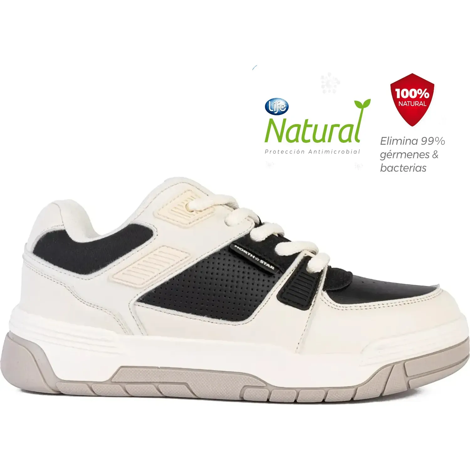 Zapatillas North Star Urbanas Hombre Chunky color off white | Platanitos