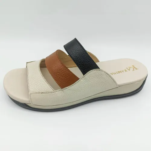 KAMINATA Marfil de Mujer modelo Sandalia Casual Mujer Cuero Ks-806 huesos mujer 2025092414054068553 Badana PU