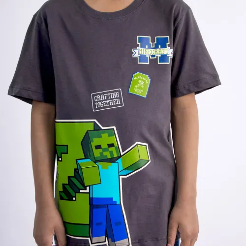 MINECRAFT Polo Manga Corta Niño Minecraft Mnc-014