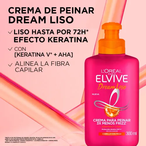 ELVIVE Crema Para Peinar Dream Liso 300 Ml