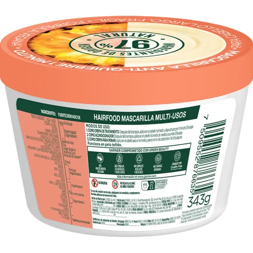 GARNIER FRUCTIS Mascarilla Hair Food Piña