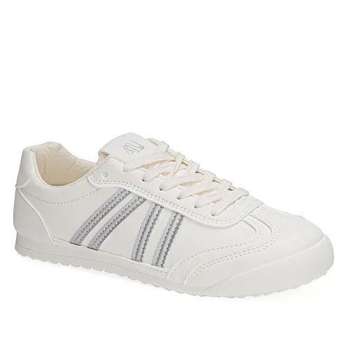 Just4u Blanco de Mujer modelo Zapatilla Dama Z Hurren blancos plateados sintéticos mujer 2025092621304260546 Sintético Sintético