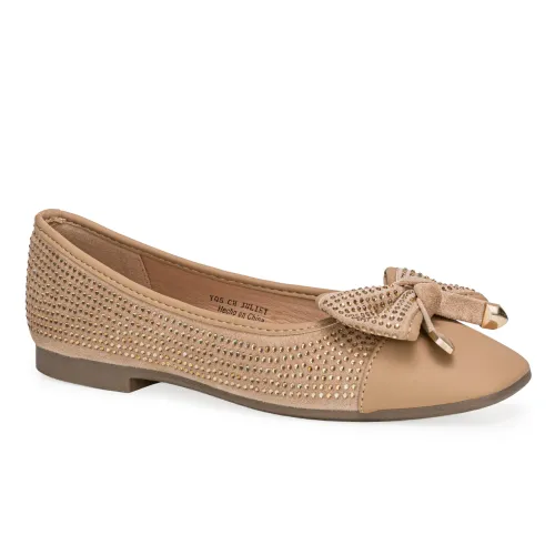 Platanitos Beige de Mujer modelo Calzado Dama Ch Juliet sintéticos mujer 2025092914365391768 Sintético Sintético