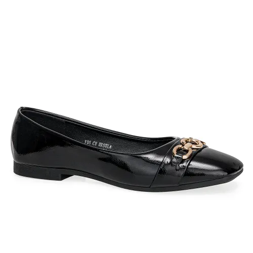 Platanitos Negro de Mujer modelo Calzado Dama Ch Ursula negros sintéticos mujer 2025092914365391789 Sintético Sintético