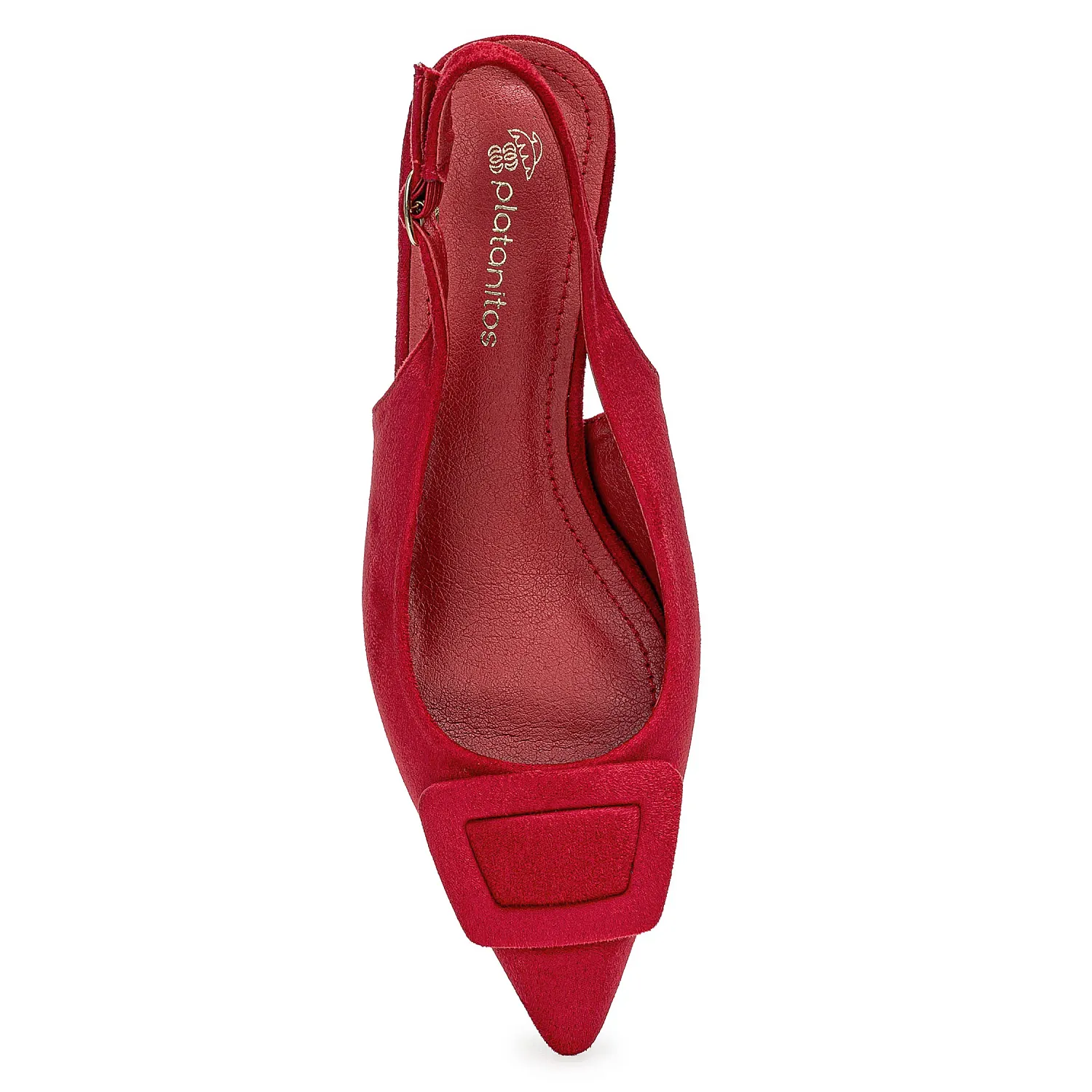 Calzado Platanitos Vestir Dama Cv Blisse color rojo | Platanitos