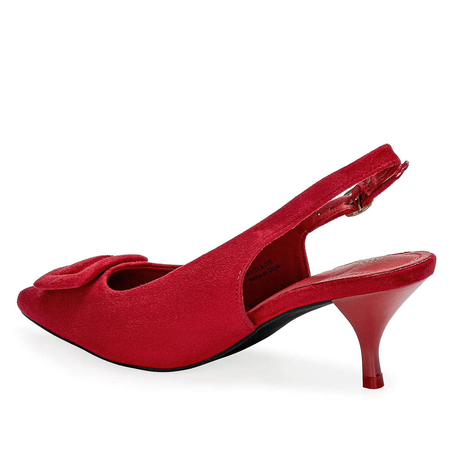 Calzado Platanitos Vestir Dama Cv Blisse color rojo | Platanitos