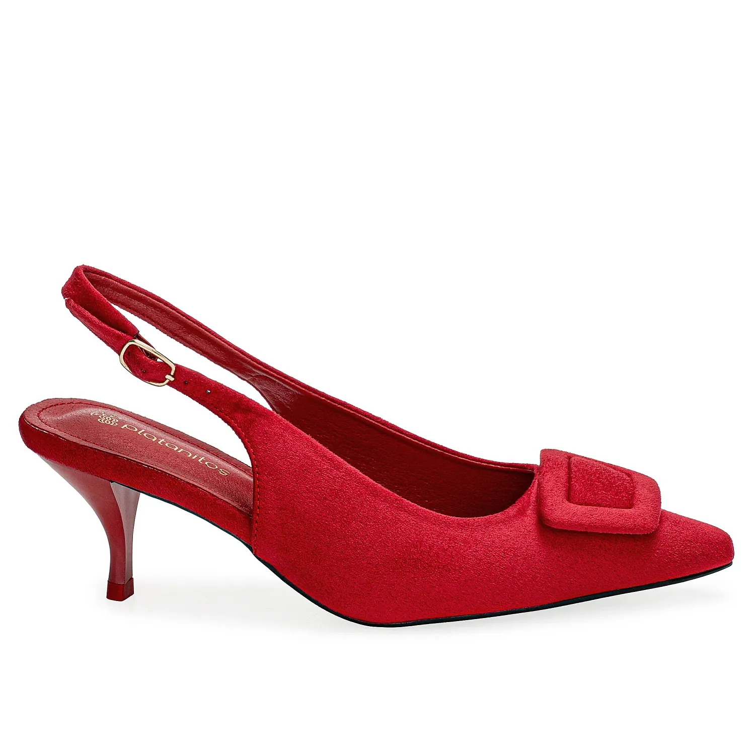 Calzado Platanitos Vestir Dama Cv Blisse color rojo | Platanitos