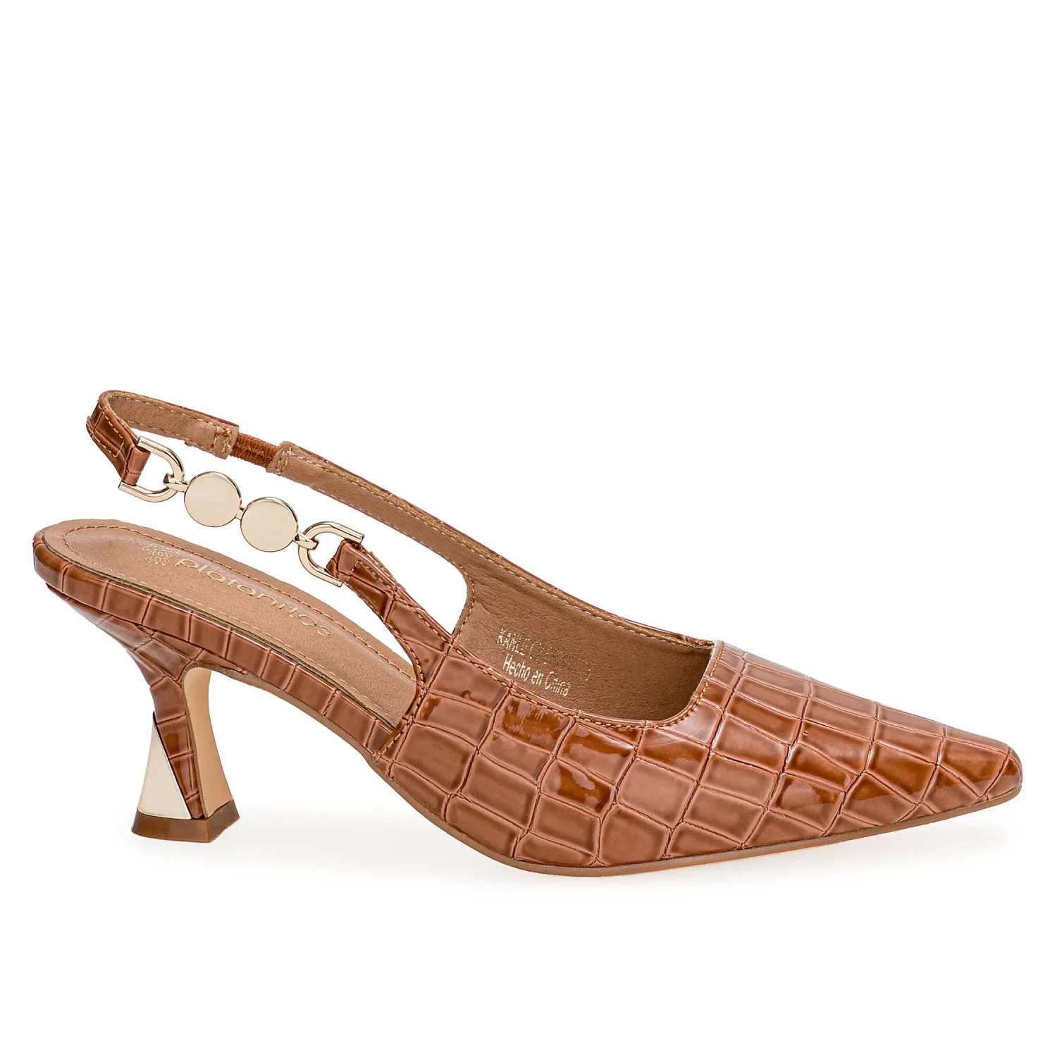 Calzado Platanitos Vestir Dama Cv Crissy color marron claro | Platanitos