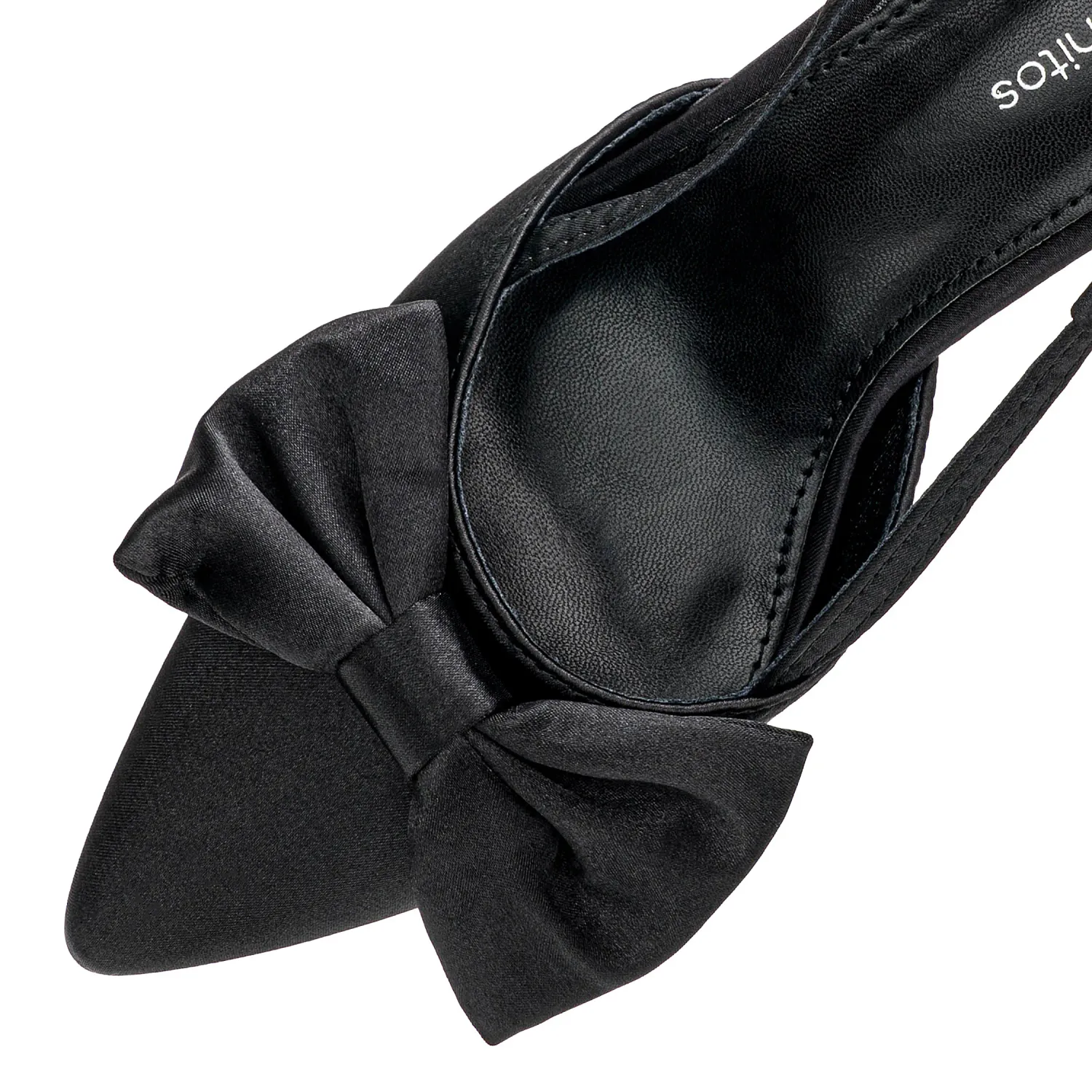 Calzado Platanitos Vestir Dama Cv Bowela color negro | Platanitos