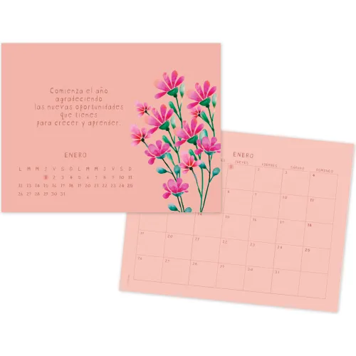 DGNOTTAS Calendario De Escritorio 2026 Bloom
