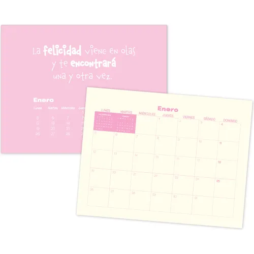 DGNOTTAS Calendario De Escritorio 2026 Pastel