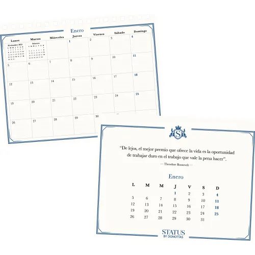 DGNOTTAS Calendario De Escritorio 2026 Ejecutivo