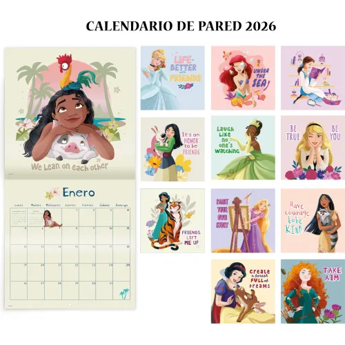 DGNOTTAS Varios modelo Calendario De Pared 2026 Princesas varios 2025092923325901064