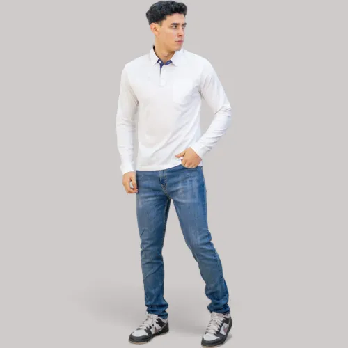 AVANT GARDE Polo Manga Larga Hombre Cuello Box