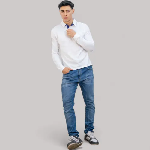 AVANT GARDE Polo Manga Larga Hombre Cuello Box