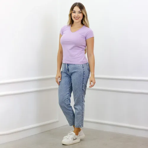 AVANT GARDE Polo Manga Corta Mujer Cuello V