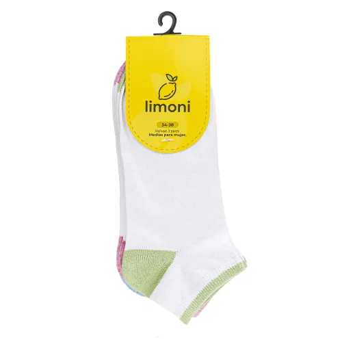 LIMONI Set X 3 Prs Medias Tobilleras Dama Lucy