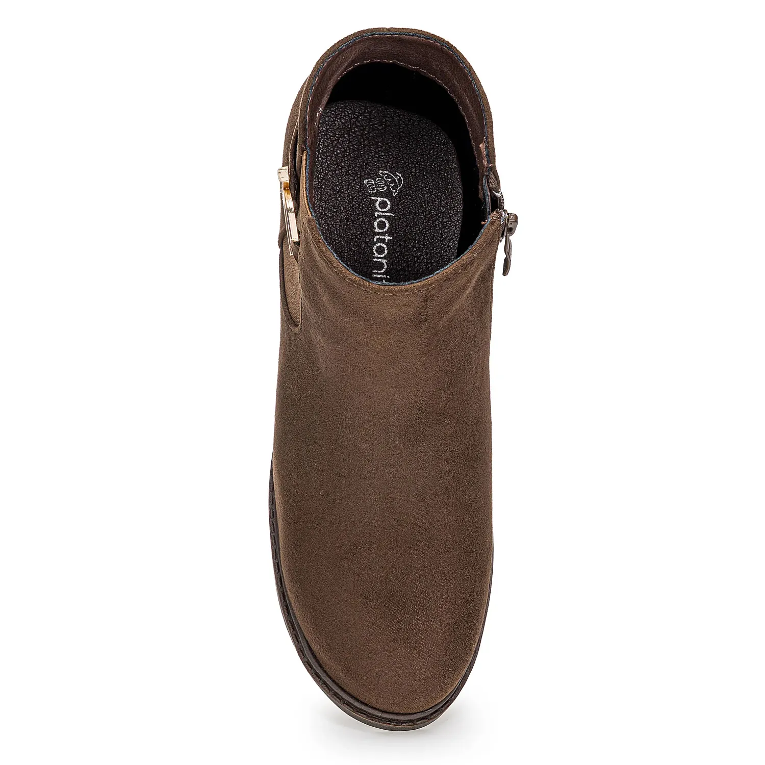 Botin Platanitos Dama Bt Arya color marron oscuro. | Platanitos